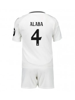 Billige Real Madrid David Alaba #4 Hjemmedraktsett Barn 2024-25 Kortermet (+ Korte bukser)